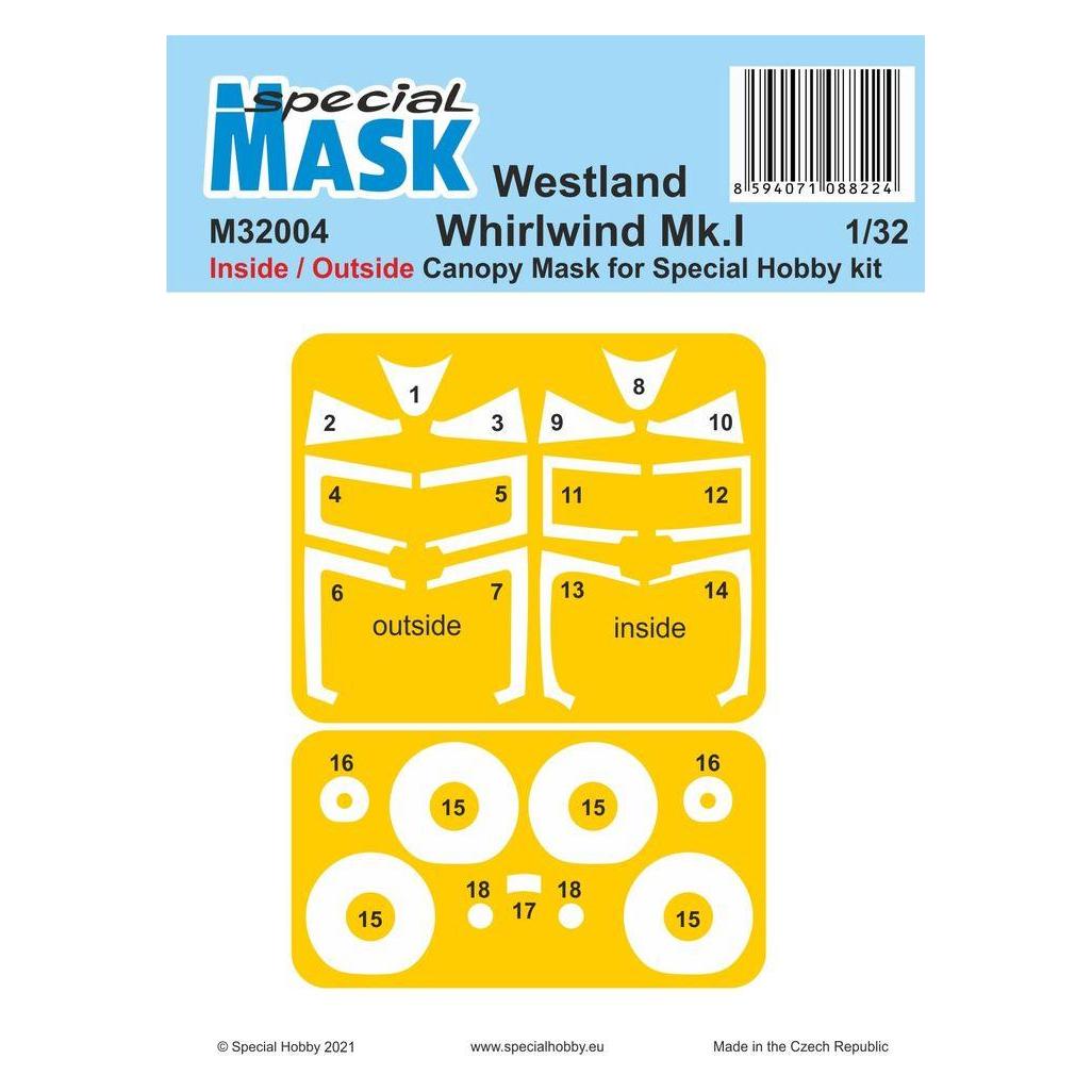 Special Hobby Westland Whirlwind Mk.I Inside/Outside MASK (100-M32004)