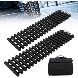 Costway 2 Stücke Anfahrhilfe Auto mit Tasche, Sandbleche Offroad