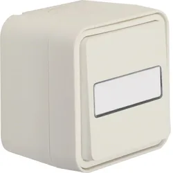 Hager WNC006B Wechselschalter AP mit Beschriftungsfeld, W.1 IP55, polarweiß