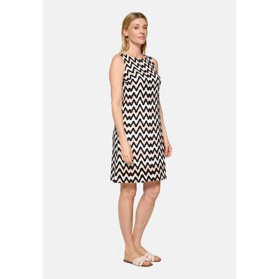 Etuikleid BETTY BARCLAY "Damen ohne Arm", Damen, Gr. 44, Normalgrößen, schwarz, weiß, Obermaterial: 100% Polyester. Futter: 100% Polyester, festlich, ausgestellt kurz, U-Boot-Ausschnitt, Kleider Etuikleid