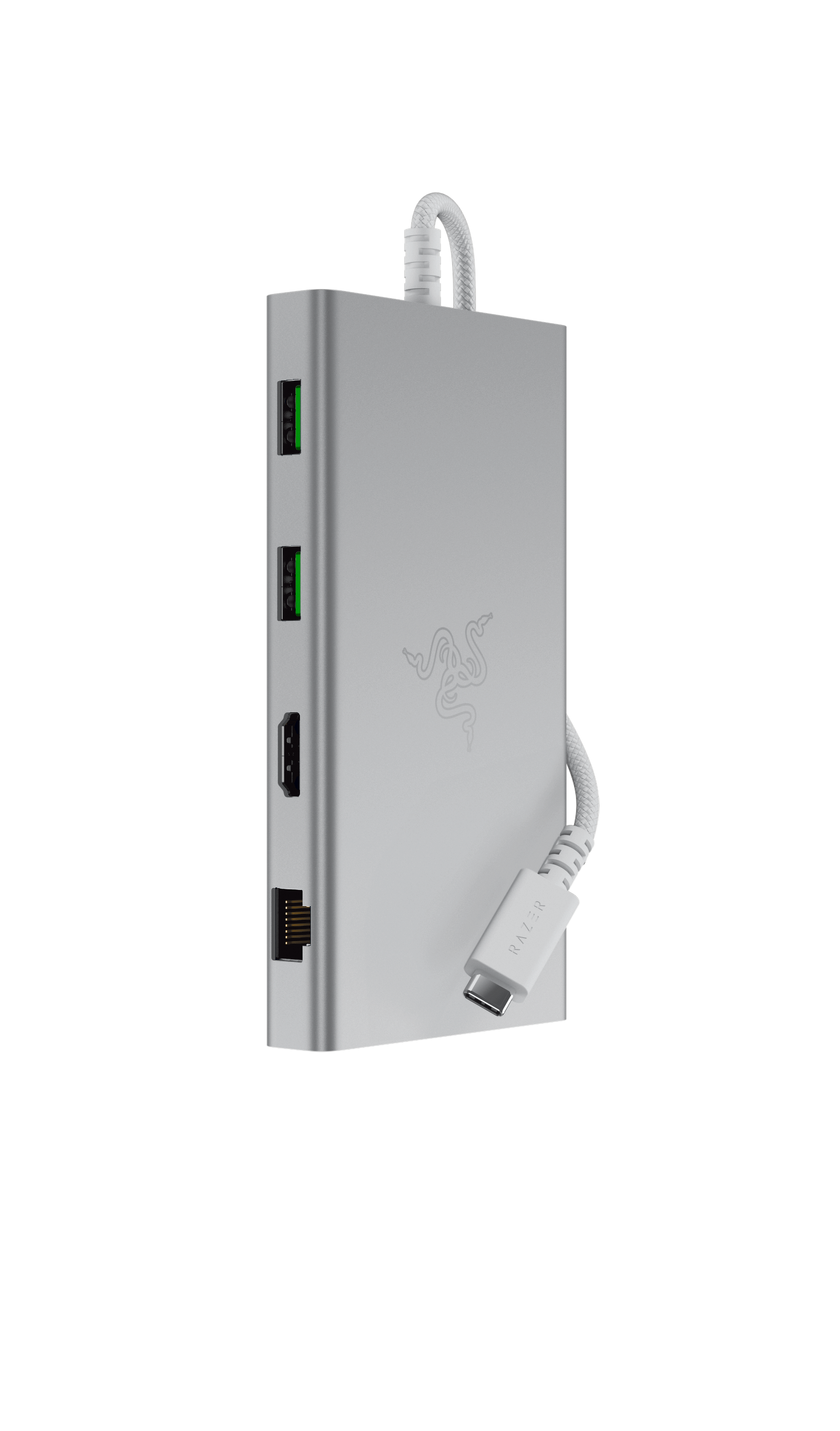 RAZER USB-C Dock - Mercury - 4K, 2xUSB-C, 4xUSB-A, Ethernet, HDMI, 3,5mm Klinke