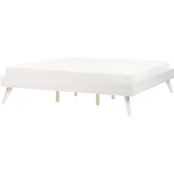 BETT mit Lattenrost 180x200 cm Weiß Berric