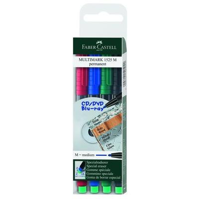 Faber-Castell Marker Multimark 1525 M permanent, 4er Set