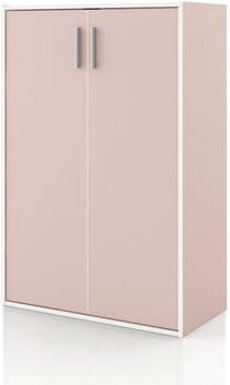 Denhour DH BASIC Modern Stackable Storage Organizer Bookcase with Doors
