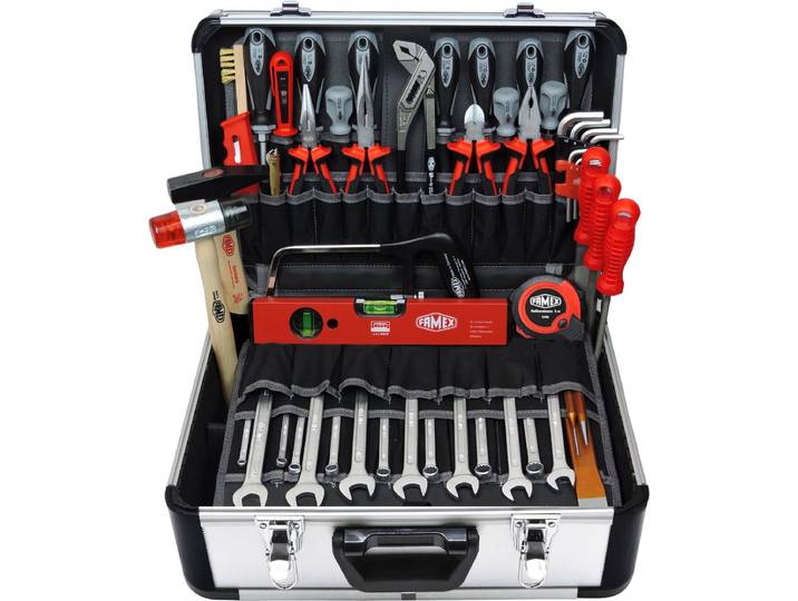 FAMEX 440-93 Gereedschapsset gevuld voor monteurs 98-delig - Handgereedschap\, Toolbox