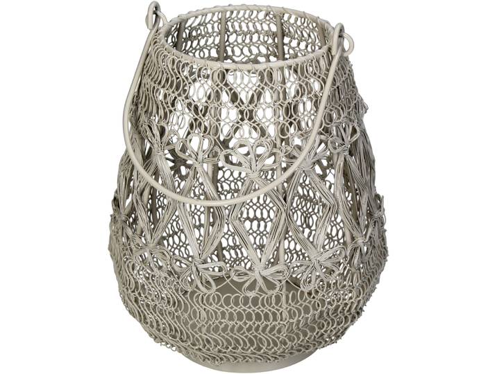 Laterne Natural hellgrau Eisen H 21 cm - Laterne