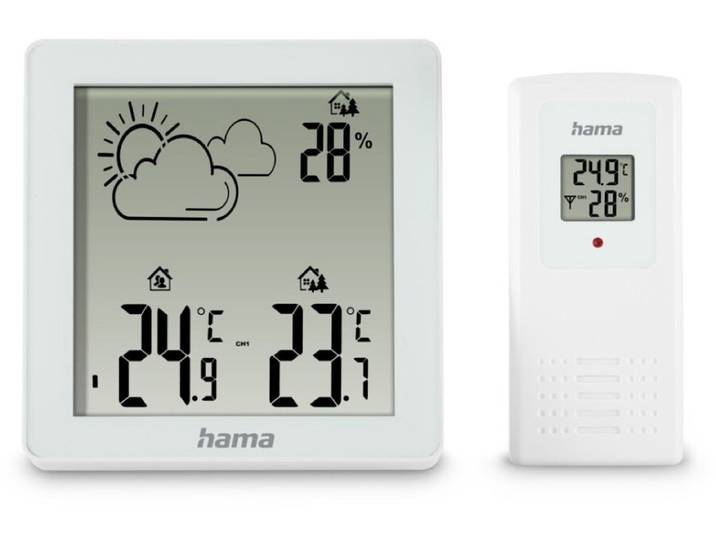 Hama Weerstation Zakynthos - Binnen en buitentempratuur - Wit