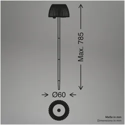 Briloner, Gartenbeleuchtung, 7678025 Riffle Nano Garden light LED (monochrome) LED 1.5 W Anthracite (130 lm, IP44)