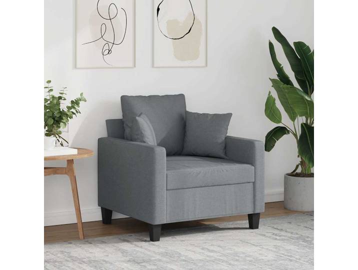 vidaXL Sessel Hellgrau 60 cm Stoff