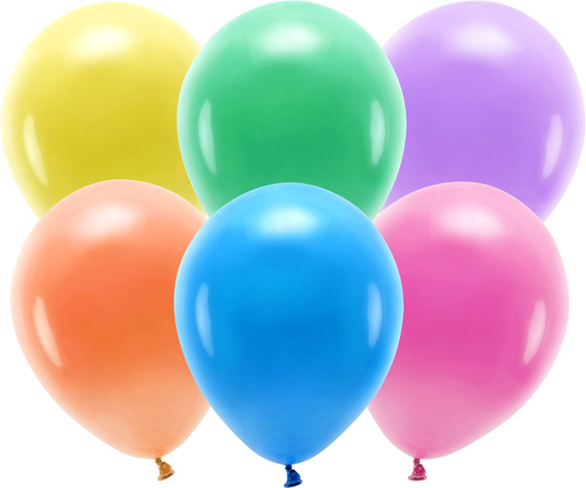 Party Deco Pastel Kleuren Mix Ballonnen Premium Organic (10 stuks)