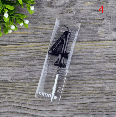 Inspire Curations Black Number Birthday Candle 09 Stylish Numeral Cake Candle For Parties 4