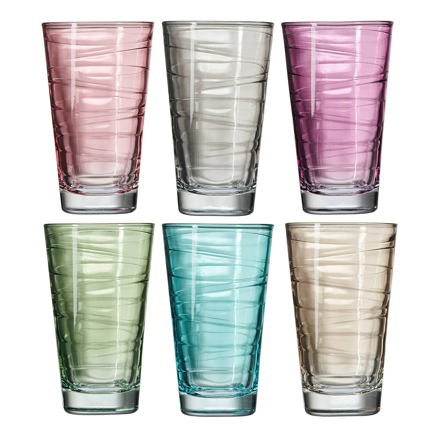 home24 Drinkglas set van 6 multicolor