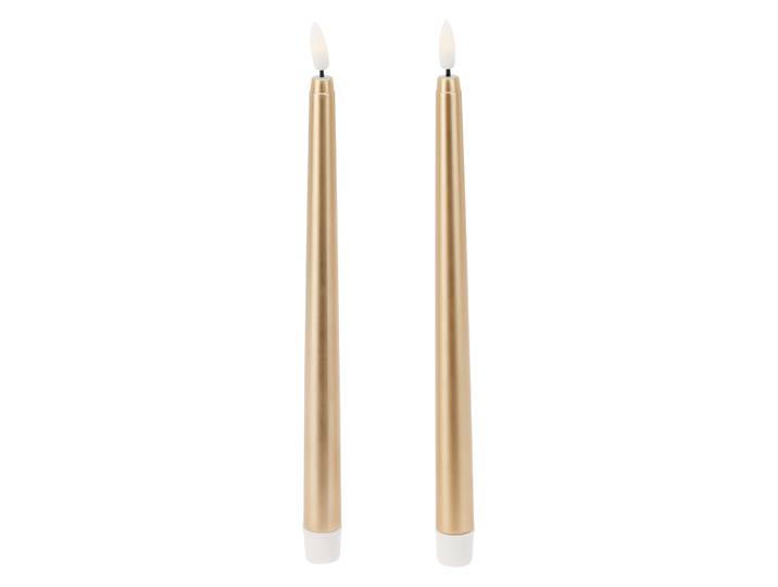 LED Tischkerze 27 cm 2er Set gold