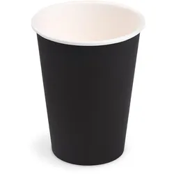VEPATIM 40 Getränkebecher Party/Pappbecher schwarz 240ml Ø 74mm