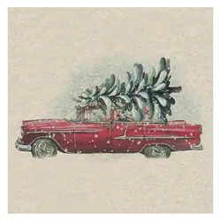 Elco, Servietten, Serviette Car Xmas Tree 33x33cm (20) (20 Stk., 33 x 33 cm)