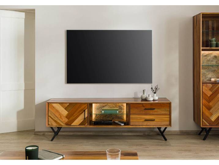 TV-Board Altholz 180x40x56 natur lackiert AVIGNON #100