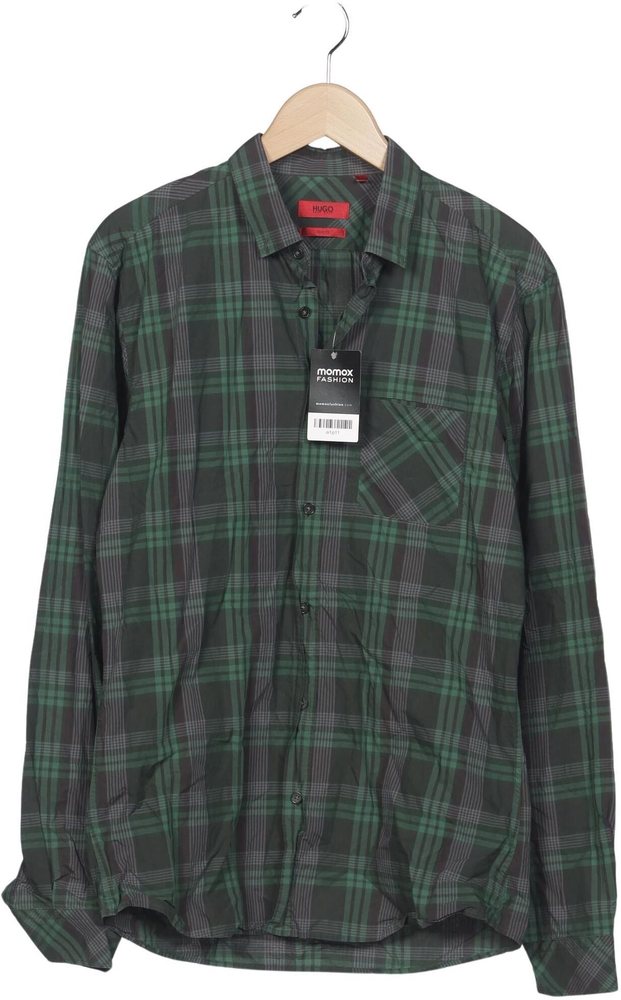 Hugo by Hugo Boss Herren Hemd, Mehrfarbig, Gr. M, Baumwolle - Second Hand