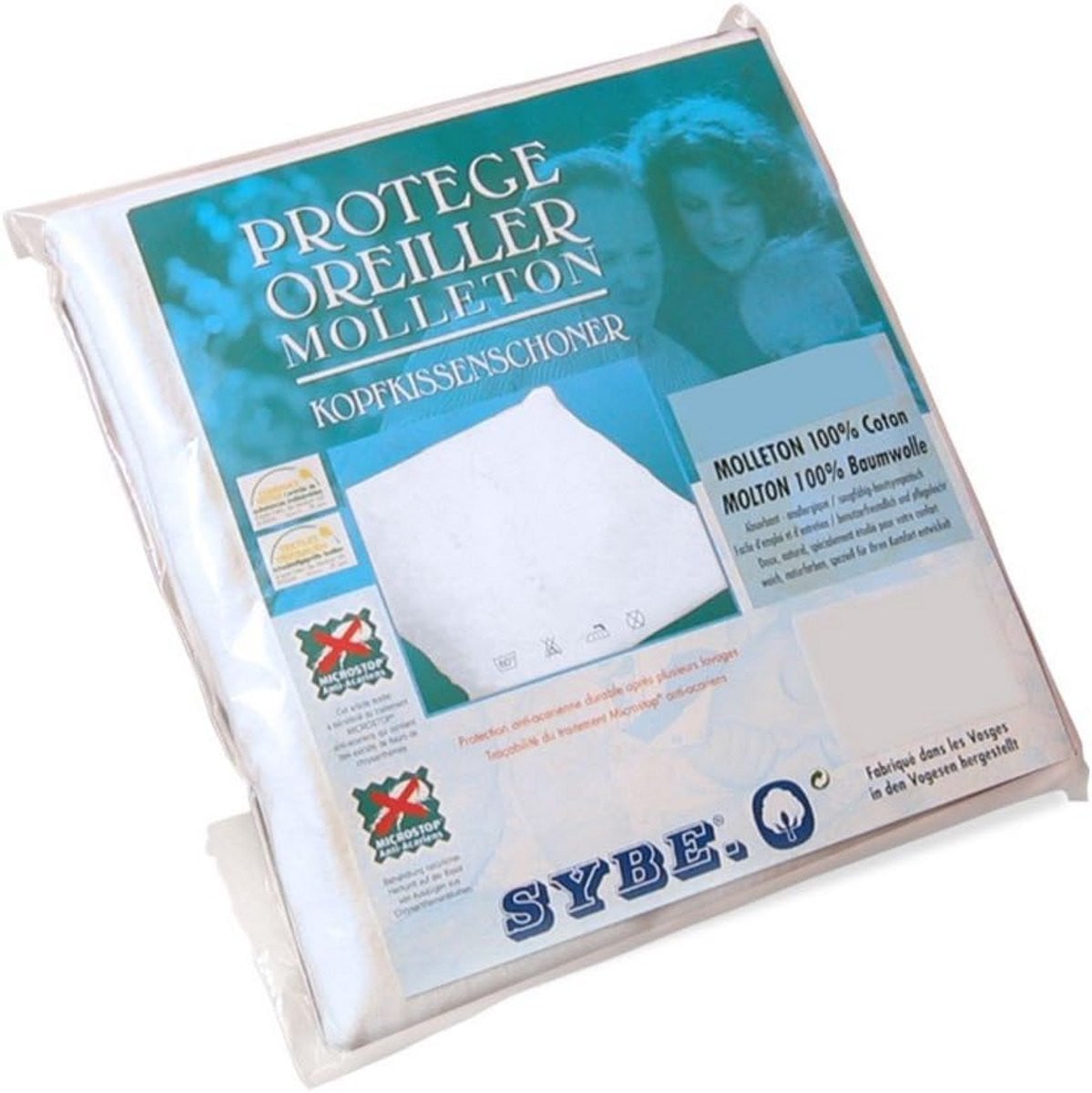 Absorberende kussenhoes behandeld tegen huisstofmijt 65 x 65 cm