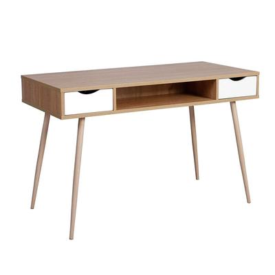 Helloshop26 - Computertisch mit drei Ablagemöglichkeiten 120 cm MDF Eichefarben 19_0000539