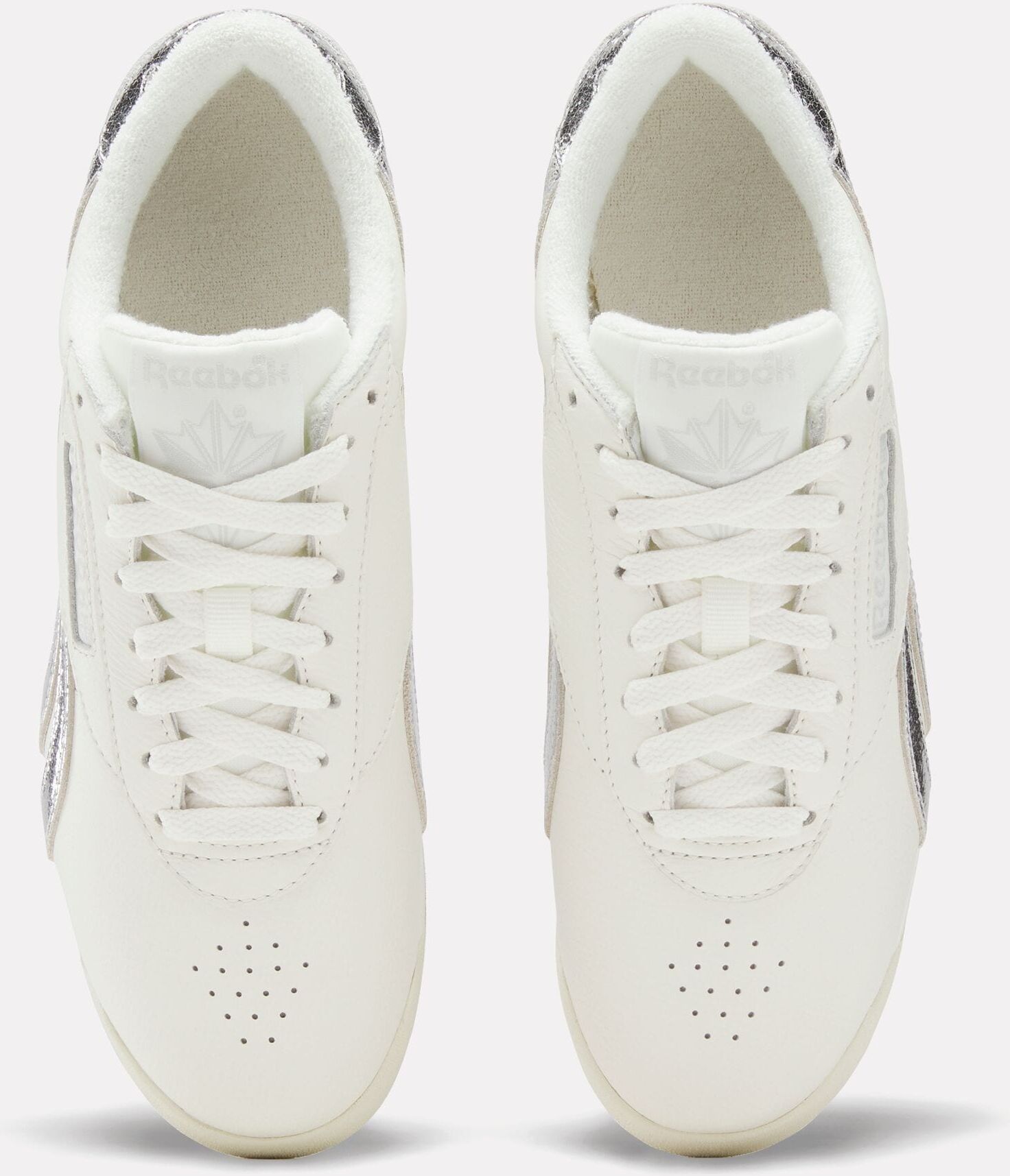 Sneaker REEBOK CLASSIC "F/S LO", Damen, Gr. 40,5, chalk, silbermetallic, vintagechalk, Leder, Synthetik, Schuhe Sneaker chalk, silbermetallic, vintagechalk 40,5