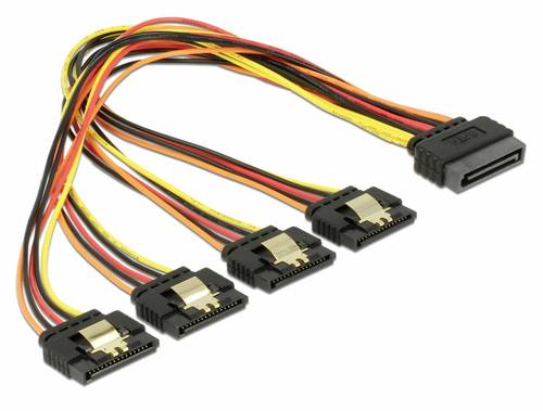 Delock Strom Anschlusskabel 0.3m Mehrfarbig