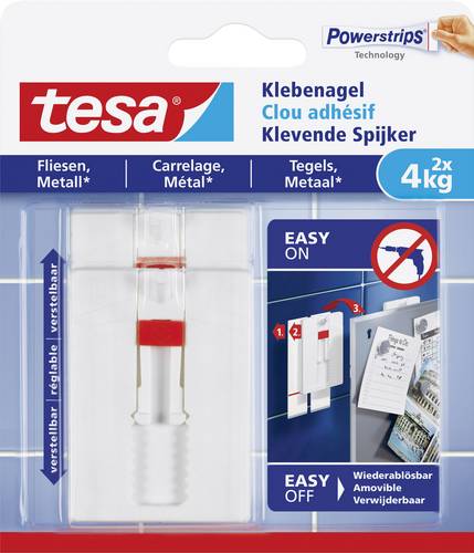 TESA 77767 Klebenagel verstellbar Weiß Inhalt: 2St.