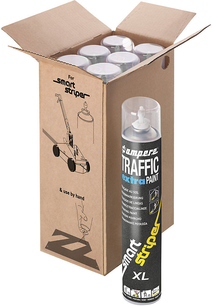 Markierfarbe Traffic extra Paint® XL, Inhalt 750 ml, VE 6 Dosen, weiß Ampere
