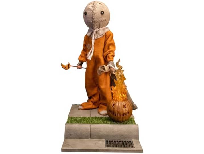 TRICK R TREAT ACT FIGURE SET Deluxe Sam Figur im Maßstab 1:6, 30+ Gelenkpunkte, beleuchtete Flammende Jack O' Lantern