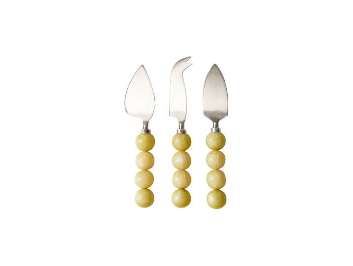HK LIVING - Couteau à fromage - Jaune - Résine