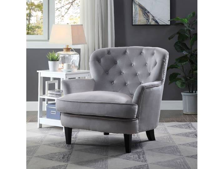 Sessel GOODPRODUCT Leo , grau (silbergrau), B:85cm H:88cm T:90cm, Sessel, Sessel, mit Taschenfederkern