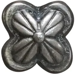Chic Antique Eisengriff in Blumenform, Ø3 x B3 cm, antique silber
