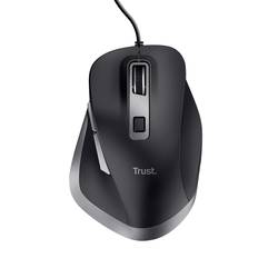 Trust FYDA Ergonomische Maus Kabelgebunden Optisch Schwarz 6 Tasten 5000 dpi Ergonomisch 24728