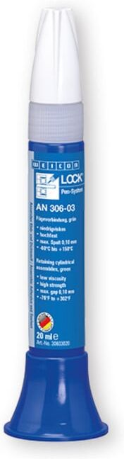 WEICONLOCK® AN 306-03 Fügeverbindung, für Lager, Wellen und Buchsen, hochfest, niedrigviskos, 20 ml, grün (30603020)