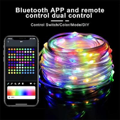 Baum RGBIC LED-Lichterkette - APP-Steuerung Farbwechselnde Feenlichter zur Fensterdekoration Hochzeit Schlafzimmer Patio Gartendekoration