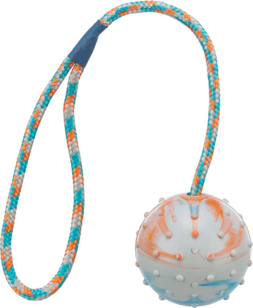 TRIXIE Ball am Seil, Naturgummi,  Ø 6 / 30 cm