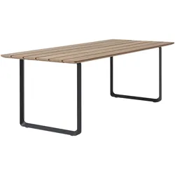 Muuto 70/70 Outdoor Esstisch, 225 x 90 cm, anthrazit black