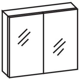Artiqua Spiegelschrank , Castello Eiche quer NB, 070-SET-3-80-426 070-SET-3-80-426