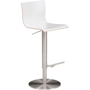 Mayer Barhocker myHENRI, 1226 04 818, drehbar, 55-81,5cm Sitzhöhe, Holz, weiß, mit Lehne