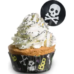 Skull Muffin-Papierbackförmchen 24 St.
