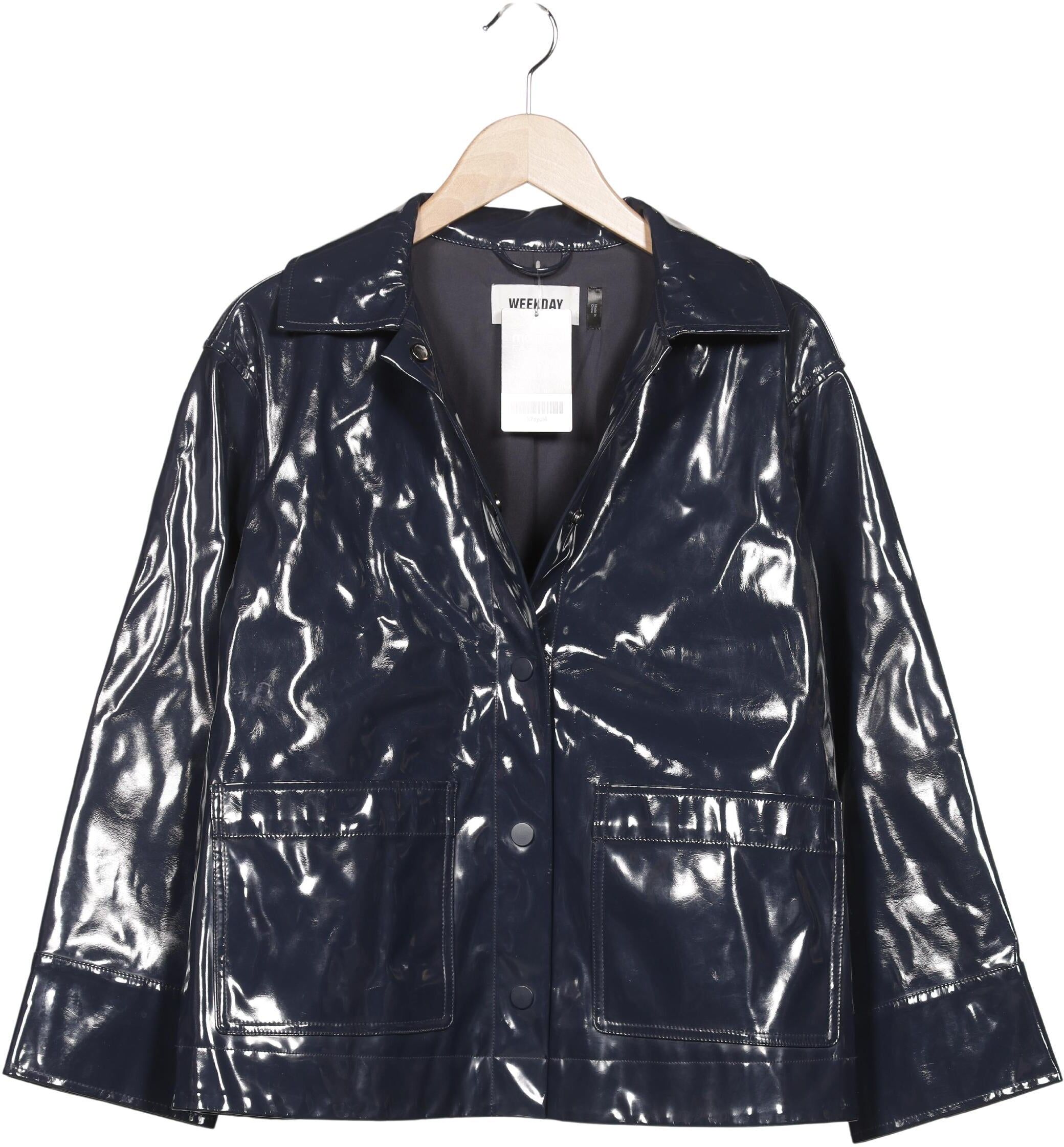 Weekday Damen Jacke, Marineblau, Gr. XS, Synthetik - Second Hand
