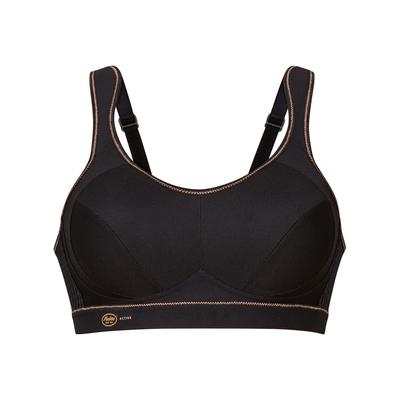 Sport-BH ANITA "Sport BH extreme control", Damen, Gr. 70, Cup B, schwarz (schwarz, gold), Obermaterial: 76% Polyester PES. 19% Polyamid PA. 5% Elasthan EL., BHs Sport-BH
