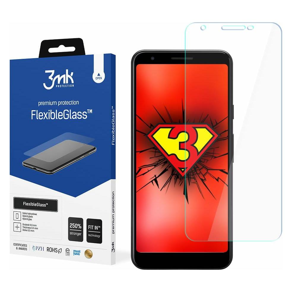 3MK hybrid glass Flexible 2.5D for Google Pixel 3a (1 Stk., Google Pixel 3a) (GSM100327)