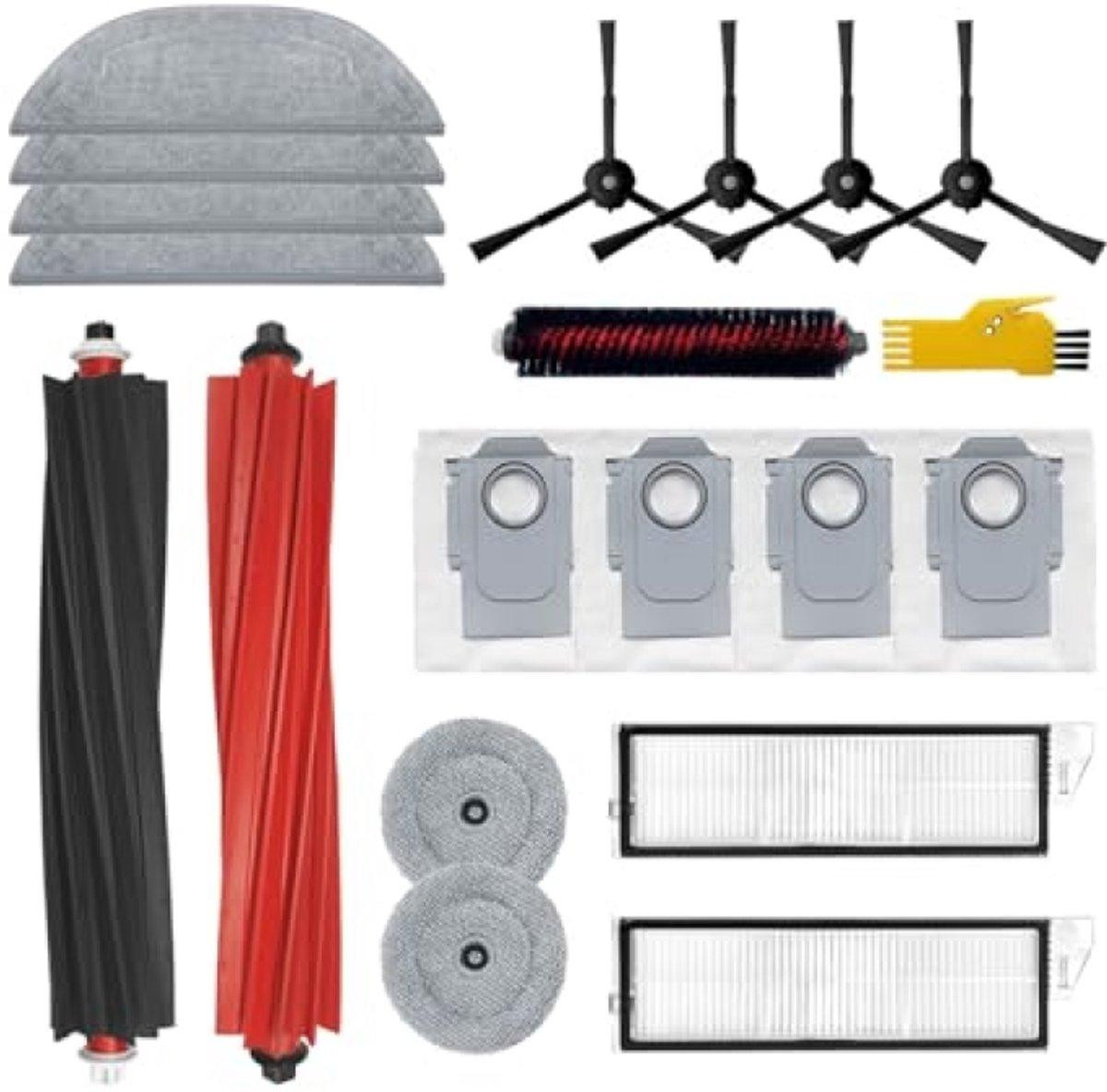 PromoHome® 19-delige accessoires set voor Roborock S8 MaxV Ultra inclusief borstelrollen, filters, zijborstels, dweilpads en stofzuigzakken