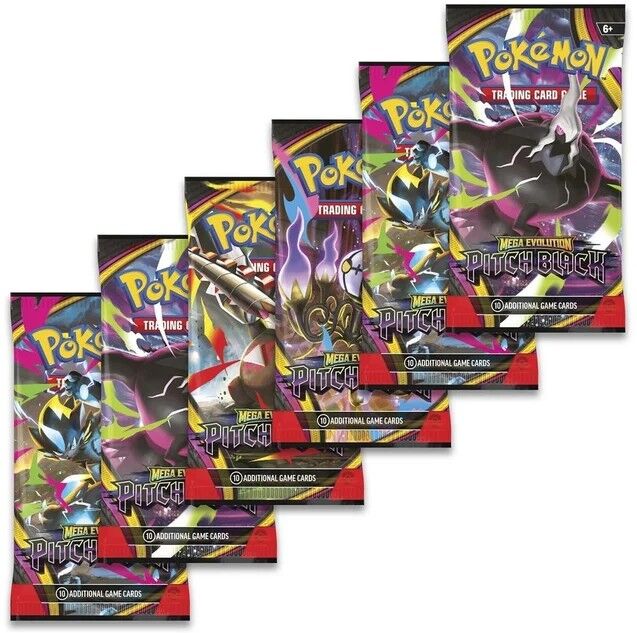 Pokémon TCG Mega Evolution Pitch Black Booster Bundle 6 Booster Packs