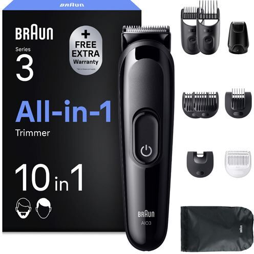 Braun Aparador MultiGroom  Series 3 MGK3560 - 10 em 1  Barba  Cabelo  Corpo
