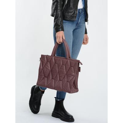 Handtasche MAZE "42021182", Damen, Gr. onesize, lila (schwarz mauve), Lammleder, Taschen Handtasche