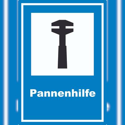 HB-Druck Pannenhilfe Aufkleber A9 (37x52mm)