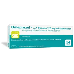 Omeprazol - 1 A Pharma 20 mg magensaftresistente Hartkapseln 14 St