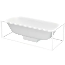 BetteLux Shape Badewanne, 1800x800 mm, Edelweiß, glasierter Titan-Stahl, Freistehend, 2-Sitzer
