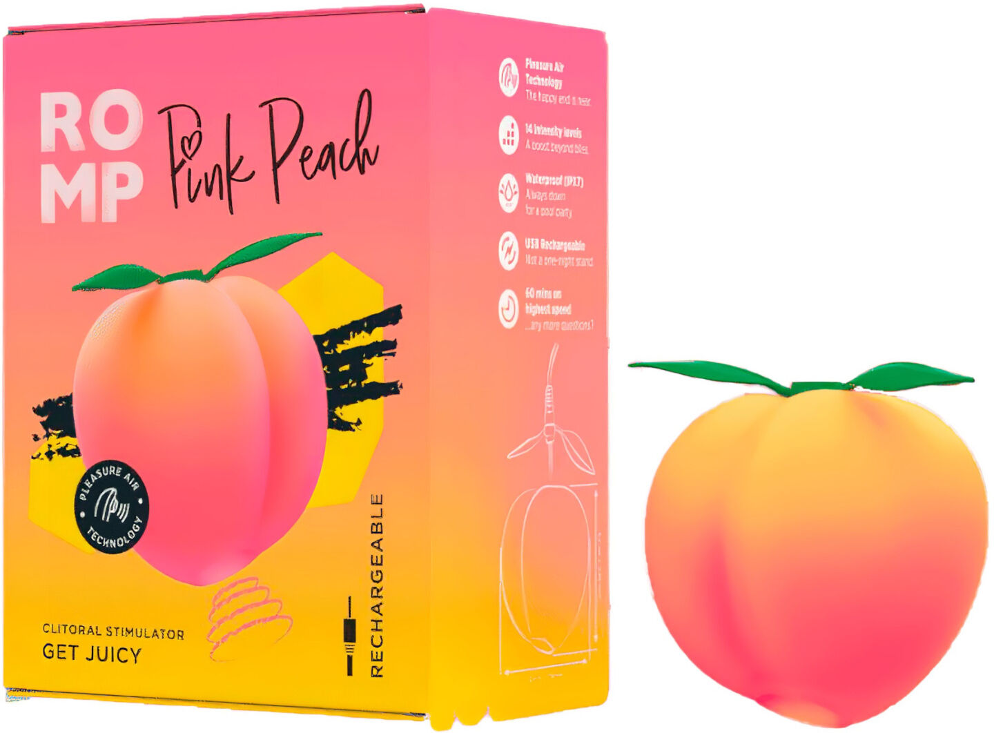Romp Pink Peach - air‑pulse vibrator (pink)